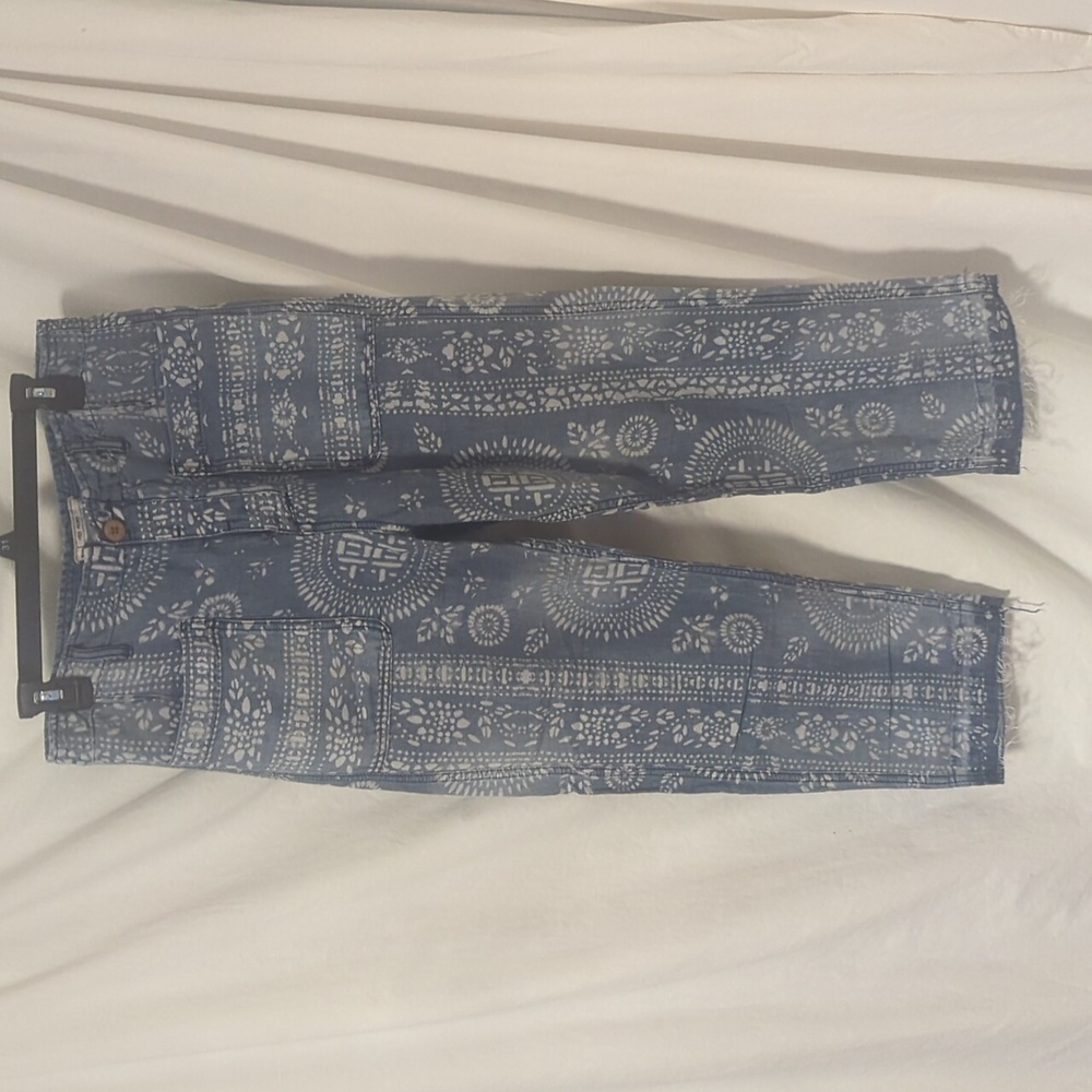 Free People floral tribal print cropped jeans - Picture 2 of 9